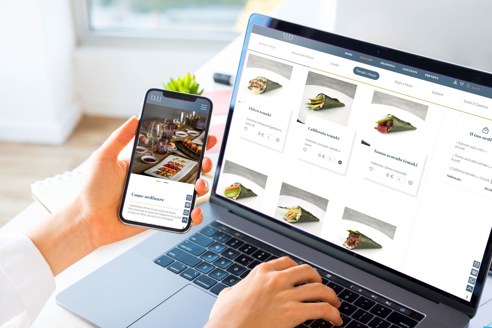 User Experience sito sushi delivery